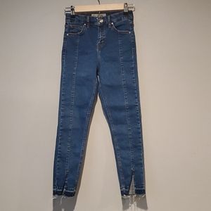 Topshop moto Jamie step hem jeans